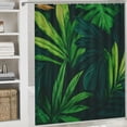 thumbnail image 6 of BCIIG Leaves Jungle Chic Modern Bathroom Shower Curtain with Hooks 69"x72, 6 of 7