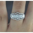 thumbnail image 3 of Sparkle Jewels 2.5ct Round Cut CZ Cocktail Women's Wedding Band Ring 925 Silver, 3 of 5