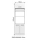 thumbnail image 3 of Mueble de Cocina para Horno y Microondas MADESA Agata 70 cm 3 Puertas, 3 of 9