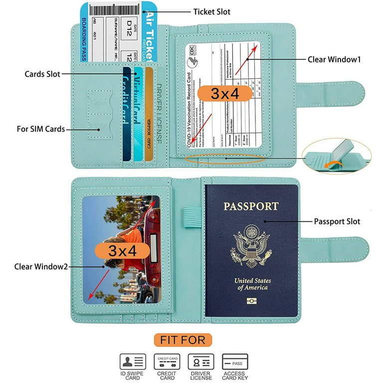 Women Passport Wallet Card Holder Passport Cover Men Id Cover Credit  Luggage Age Travel Accessories 