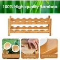 thumbnail image 4 of CZMJY Wine Rack, Free Standing 12 Bottles 2-Tier Wine Display Rack, Bamboo Wine Storage Rack Countertop, Natural Wine Bottle Holder Shelf for Bar, Home, Kitchen, Pantry, Nature, 4 of 6
