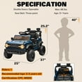 thumbnail image 3 of 12V Ford Bronco Kids Ride on Cars with Remote Control, Battery Powered Ride on Toys with All-Terrain Wheel, Toddler Electric Car with Headlights/Music/Bluetooth for Boys Girls 3-5, Blue, 3 of 8