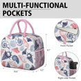 thumbnail image 6 of Lunch Bag Lunch Box for Women Reusable Insulated Lunch Bags,Water-Resistant Sea Shells Cooler Lunch Tote Bag, Large Capacity for Work Travel Picnic, 6 of 6