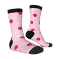 thumbnail image 4 of Yiaed Strawberry And Heart Print Great elasticity Crew Socks Sports socks for Men and Women, 4 of 5