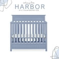 thumbnail image 4 of Dream On Me Harbor 4-in-1 Convertible Mini Crib, Dusty Blue, 4 of 13