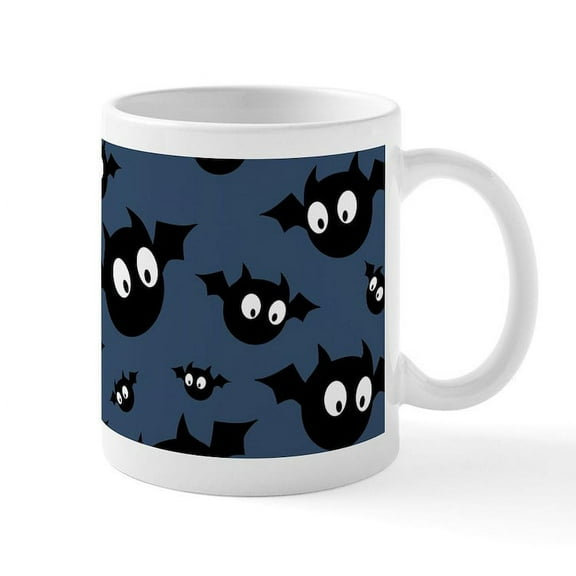 CafePress - Cute Bat Pattern Mugs - 11 oz Ceramic Mug - Novelty Coffee Tea Cup