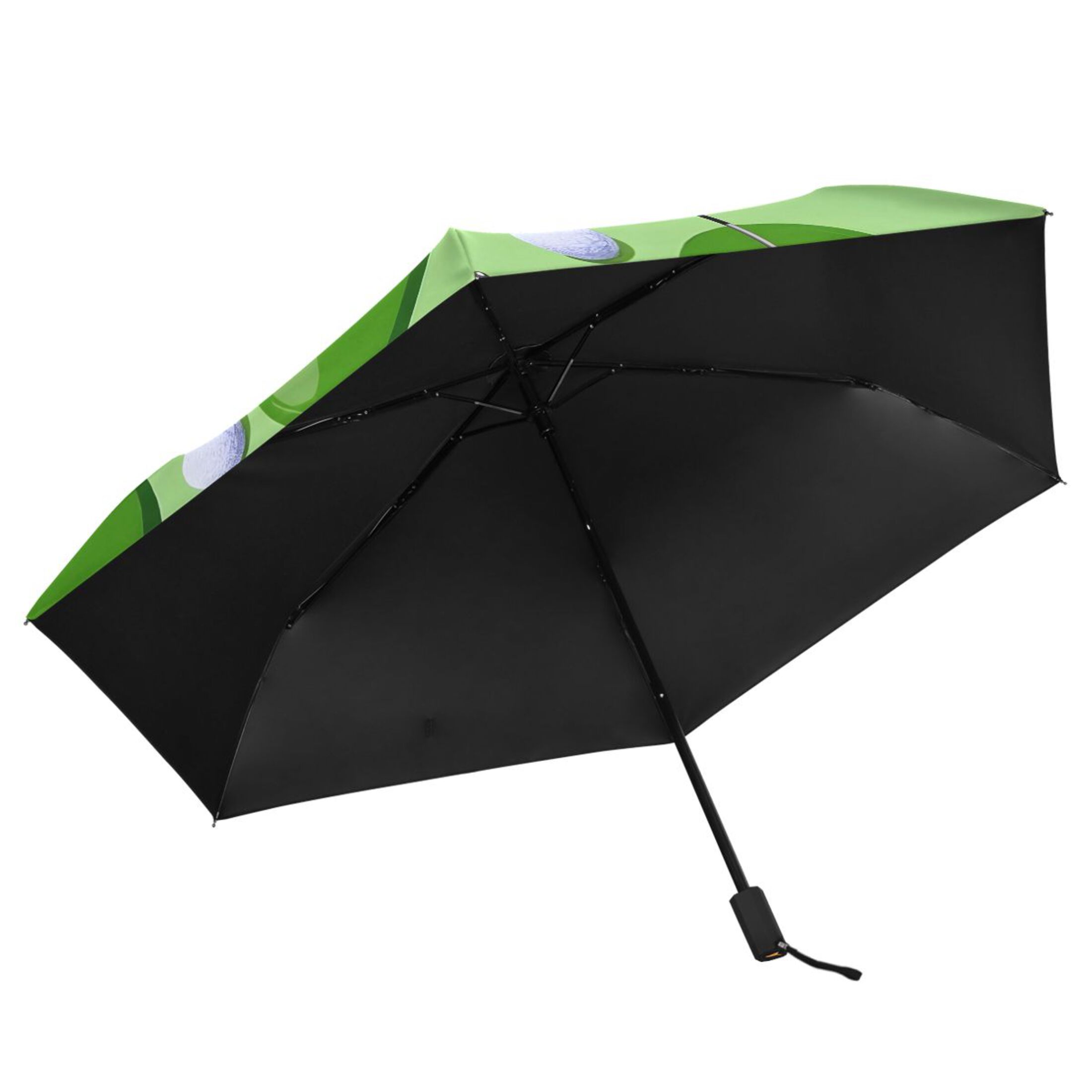ALAZA Golf Ball and Flag UPF 50+ Compact Folding Umbrella for Rain Travel Umbrella Packable