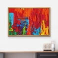 thumbnail image 3 of wall26 Canvas Print Wall Art Bright Red, Orange, Yellow, Blue and Green Color Blocks with Texture Abstract Shapes Modern Art Bohemian Colorful for Living Room, Bedroom, Office - 16"x24" Nat, 3 of 5