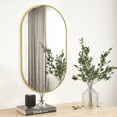 thumbnail image 2 of Lumora 20"x36" Oval Bathroom Wall Mirror Vanity Mirror with Aluminum Alloy Frame, Gold, 2 of 5