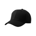thumbnail image 3 of Men's Plain Baseball Cap Adjustable Curved Visor Hat-3P Black Black Black, 3 of 5