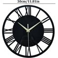 thumbnail image 2 of Reloj de pared KAIYANG vintage redondo con números romanos negro 30 cm, 2 of 5