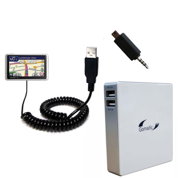 Gomadic High Capacity Rechargeable External Battery Pack suitable for the Garmin Nuvi 1370Tpro - Portable Charger with TipExchange Technology