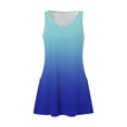 thumbnail image 4 of Summer Dresses for Women 2026, Gradient Ombre Sleeveless Dress, V-Neck Tank Casual Sundress with Pockets Sky Blue XL, 4 of 7
