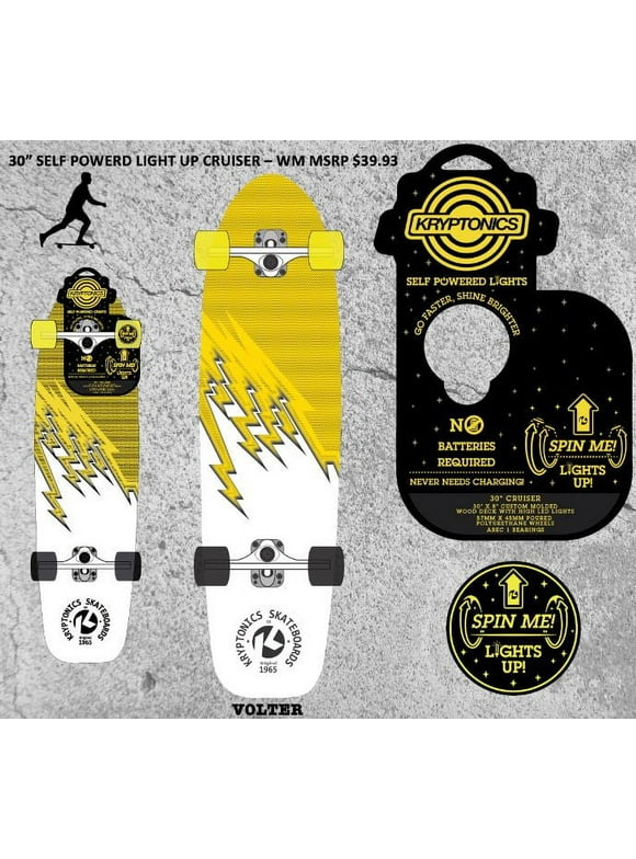 AS-IS Kryptonics California Since 1965 Retro Plywood Skateboard Skate