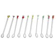 thumbnail image 2 of ZHAOCHENG 10 piezas de palitos para revolver bebidas de colores, agitadores de bebidas de 9 pulgadas, agitadores de cócteles acrílicos, varillas transparentes, agitadores de bebidas de cóctel para bar, 2 of 5