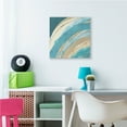 thumbnail image 4 of Blue Wave Rainbow Abstract Blue Beige Arches Abstract Gallery-Wrapped Canvas Print Wall Art, 17x17, 4 of 5