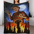 thumbnail image 5 of Horror Blanket Movie Flannel Throw Blankets Soft Pile Cozy Plush Throw Blanket for All Seasons, 3D Printed Warm Blanket for Sofa Beds Home Decor, 5 of 10