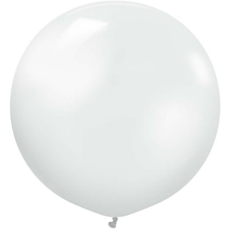 36 inch Kalisan Metallic Pearl White Latex Balloons (2 Pack) - Party Supplies Decorations