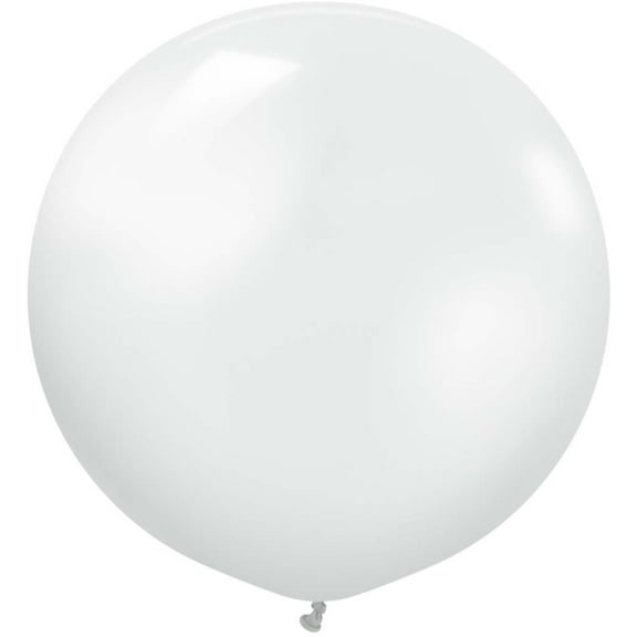 36 inch Kalisan Metallic Pearl White Latex Balloons (2 Pack) - Party Supplies Decorations