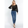 thumbnail image 2 of Long Slv Smocked Chiffon Top, 2 of 4
