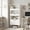 White, variant on Homieasy Modern Fluted Storage Cabinet, 51.2" Tall Freestanding Organizer with 3 Drawers & Open Shelf, Versatile Pantry Cabinet for Bathroom, Kitchen, Entryway - for Small Spaces,Yellow Oak