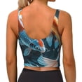 thumbnail image 3 of Lsque Cute Koi Fish Serenity Printed Women'S Sports Bra, Compression, Moisture Wicking, High-Impact Sports Bra For Women,Supportive sports bra-XX-Large, 3 of 9