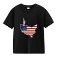 thumbnail image 4 of GERsome Unisex Kid's American Flag Short Sleeve T Shirts 4th of July Crew Neck Pullover Patriotic Tops, Toddler, Little Kids Boys, Girls, Sizes 9-10 Years, 4 of 4