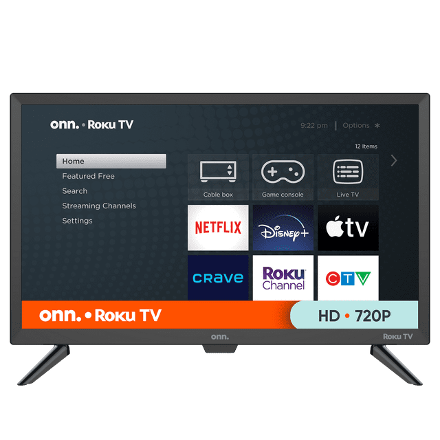 onn. 24" 720p HD Roku Smart TV (100012590-CA)
