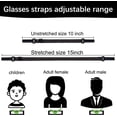 thumbnail image 3 of Sangle de Lunettes - 3 Pcs Sangle de Lunettes Réglable et 2 Pcs Ensemble de Combinaison de Tissus pour Lunettes - Convient aux Sangles de Lunettes pour Hommes et Femmes, Lunettes pour Enfants, 3 of 5