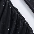 thumbnail image 6 of SwiftWear Women's Sparkling Square Neck Sequin Dress Sheer Flare Sleeve Party Mini Dresses Bodycon Clubwear for Night Out, Date Night, Black, 6 of 9