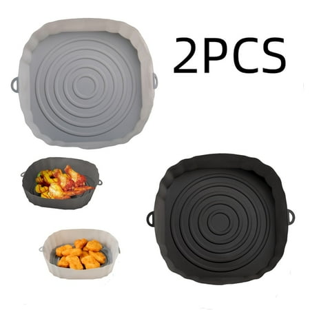 

3/2pcs Air Fryer Silicone Oven Mold Baking Tray Pizza Fried Chicn Airfryer Reusable Round Bast Baking Pan Liner Accessories