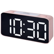 Unique Bargains Adjustable Brightness Digital Alarm Clock Pink 6.5"L x 1.77"W x 3.14"H