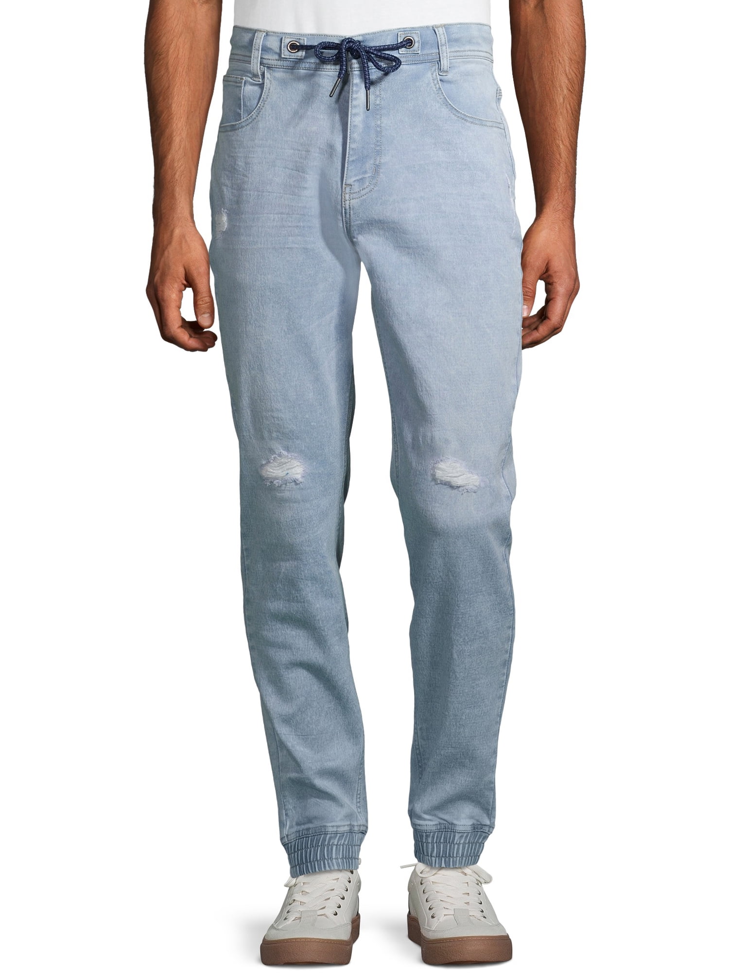 denim look joggers mens