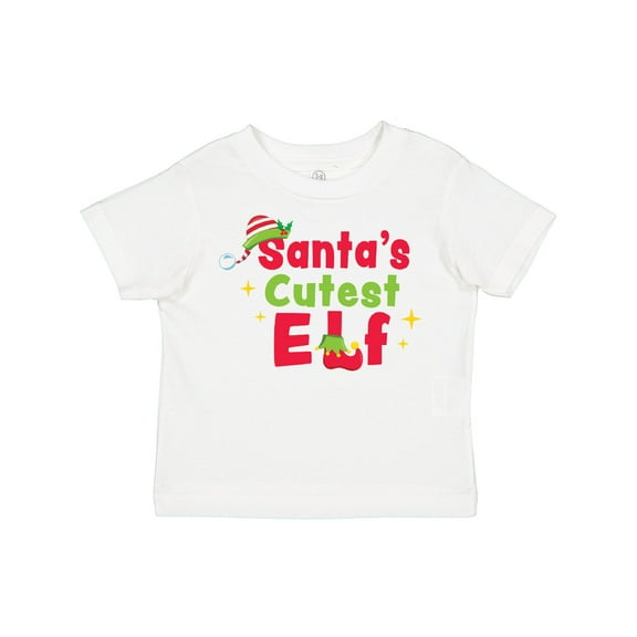 Inktastic Christmas Santa's Cutest Elf Boys or Girls Toddler T-Shirt
