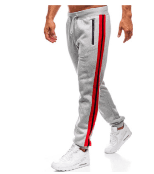 mens joggers with side stripe