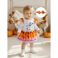 thumbnail image 6 of BemeyourBBs Baby Girl Halloween Outfits Ghost Letter Print Romper with Headband, 6 of 9