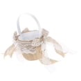 thumbnail image 4 of 7 * 7 pulgadas Vintage Arpillera Encaje Bowknot Anillo Portador Almohada y Boda Rústica Conjunto de Tomshoo Cesta, 4 of 7