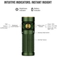 thumbnail image 6 of OLIGHT Baton 4 Rechargeable EDC Flashlight, LED Light 1300 Lumens with Magnetic Charging Cable, IPX8 Waterproof for Home, Camping, and Emergencies (OD Green), 6 of 9