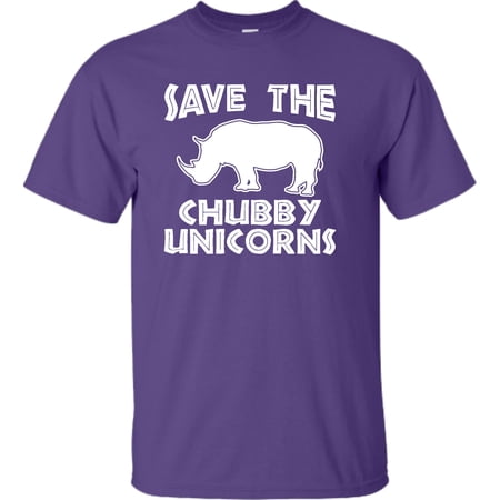 Youth Save The Chubby Unicorns Funny Rhino T-Shirt