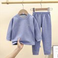 thumbnail image 2 of TOWED22 Toddler Baby Girl Boy Clothes 2pcs Cotton Graphic Print Long Sleeve Tee Elastic Joggers Pants Fall Winter Outfits Casual Clothing(Blue,1-2 Y), 2 of 5