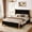 Black, variant on Queen Size Corduroy Upholstered Bed Frame with Vertical Channel Headboard, Noise-Free Platform Bed No Box Spring Needed, Sturdy Structure & Easy Assembly, White