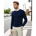 thumbnail image 5 of COOFANDY Men's Crew Neck Knitted Pullover Slim Fit Lightweight Sweatshirt all-Season Casual Dressy Wear, 5 of 6