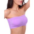 thumbnail image 1 of MesaSe Double Layers Plus Size Strapless Bra Bandeau Tube Removable Padded Top Stretchy, 1 of 3