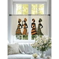 thumbnail image 4 of African Women Sheer Curtains 54 Inches Long 2 Panels Black Women Light Filtering Semi Sheer Window Curtains Drapes for Bedroom Living Room 52"x54", 4 of 7