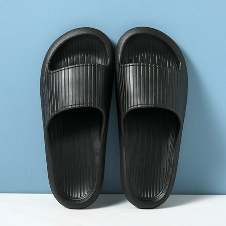 

Men‘s Cushioned Comfortable Slides Lightweight Quick Dry Non-Slip Slippers Open Toe Home Shoes