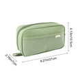 thumbnail image 3 of ROLKFUK Large Capacity Oxford Cloth Pencil Case, Spacious Pen Pouch with Zipper, Multi-Purpose Stationery Organizer for Sch-ool Office, Makeup & Electronics Storage - Green, 3 of 6