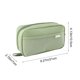 thumbnail image 3 of Estuche grande de tela Oxford, espacioso portalápices y maquillaje con cremallera, organizador de almacenamiento resistente para material escolar y de oficina, verde, 22x12x6 cm, 3 of 6