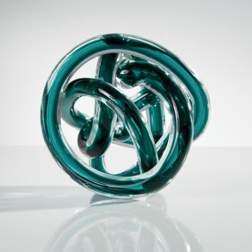 Torre & Tagus Orbit Glass Decor Ball Large Teal
