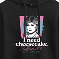 thumbnail image 3 of Golden Girls - I Need Cheesecake - Juniors Cropped Pullover Hoodie, 3 of 5