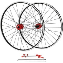 Mountain Bike Wheelset 29 Inch, Bike Rim Mountain Bike Wheel Aluminum Alloy Rim Disc Brake MTB Wheelset Quick Release Front Rear Wheels Black Bike Wheels Double Six-Hole Disc